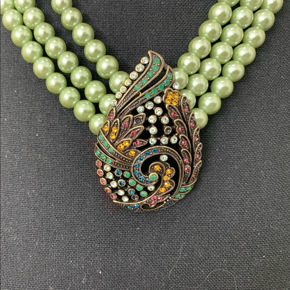 Heidi Daus TEARED TAPESTRY 3 Strand NECKLACE Paisley - Picture 3 of 10